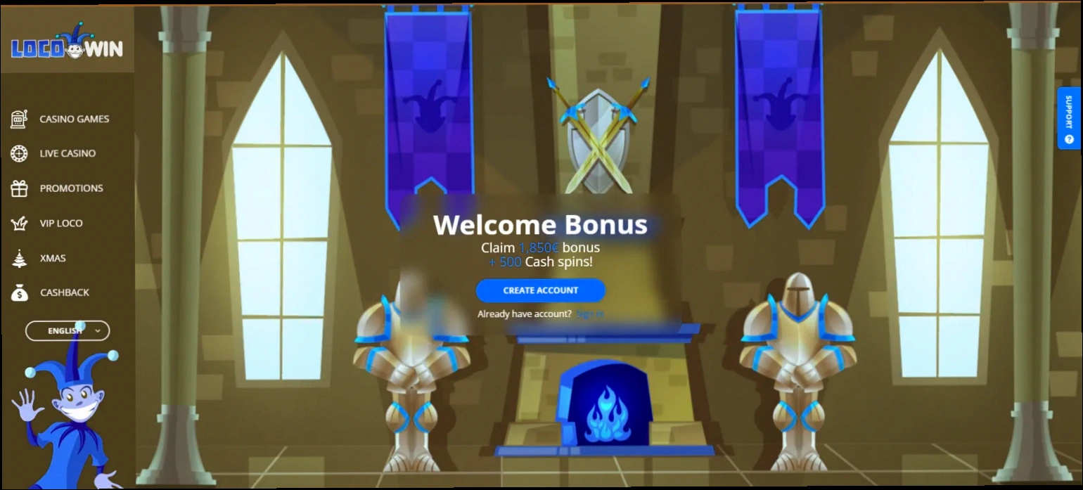 Locowin Casino Welkomstbonus tot €1.850 + 500 Gratis Spins